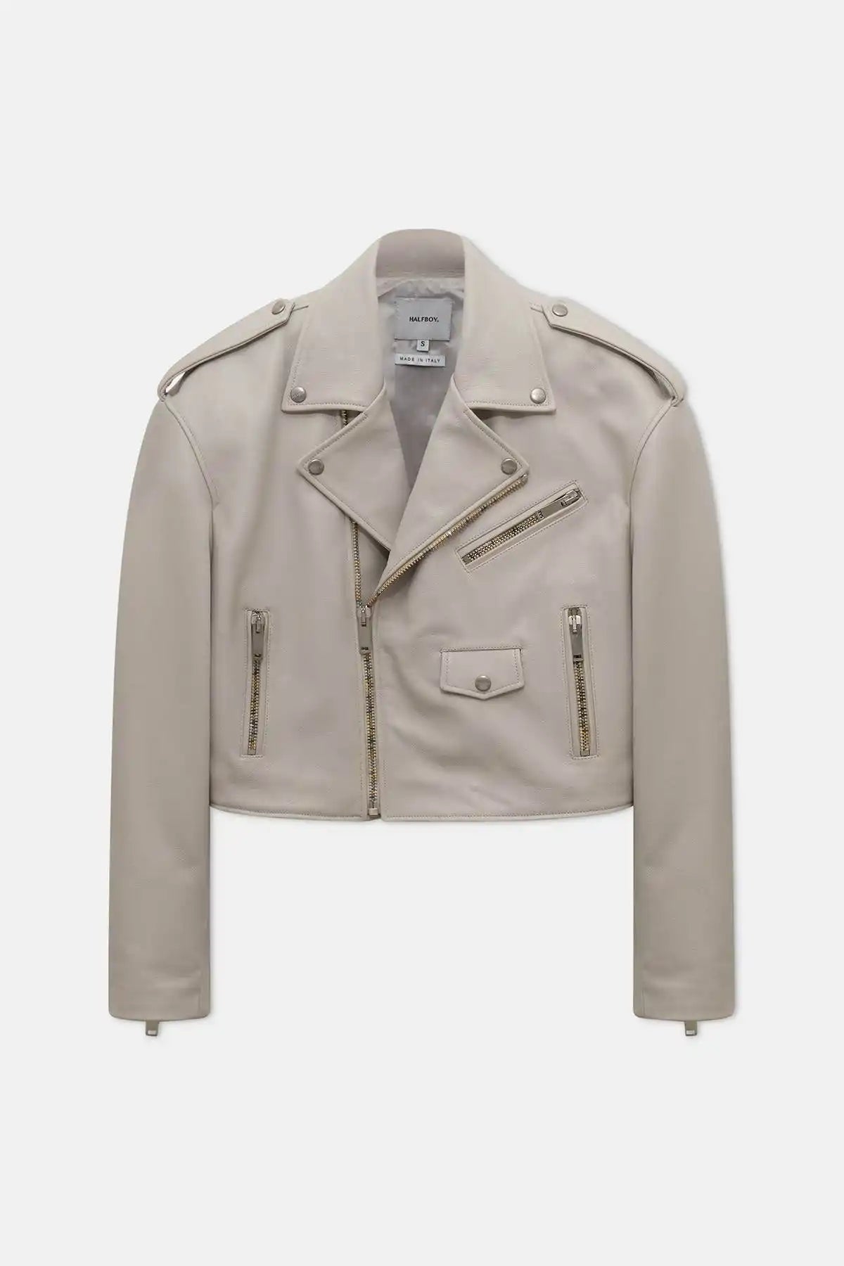 ジャケット HALFBOY Silver leather jacket 29668118_58782735_600.jpg