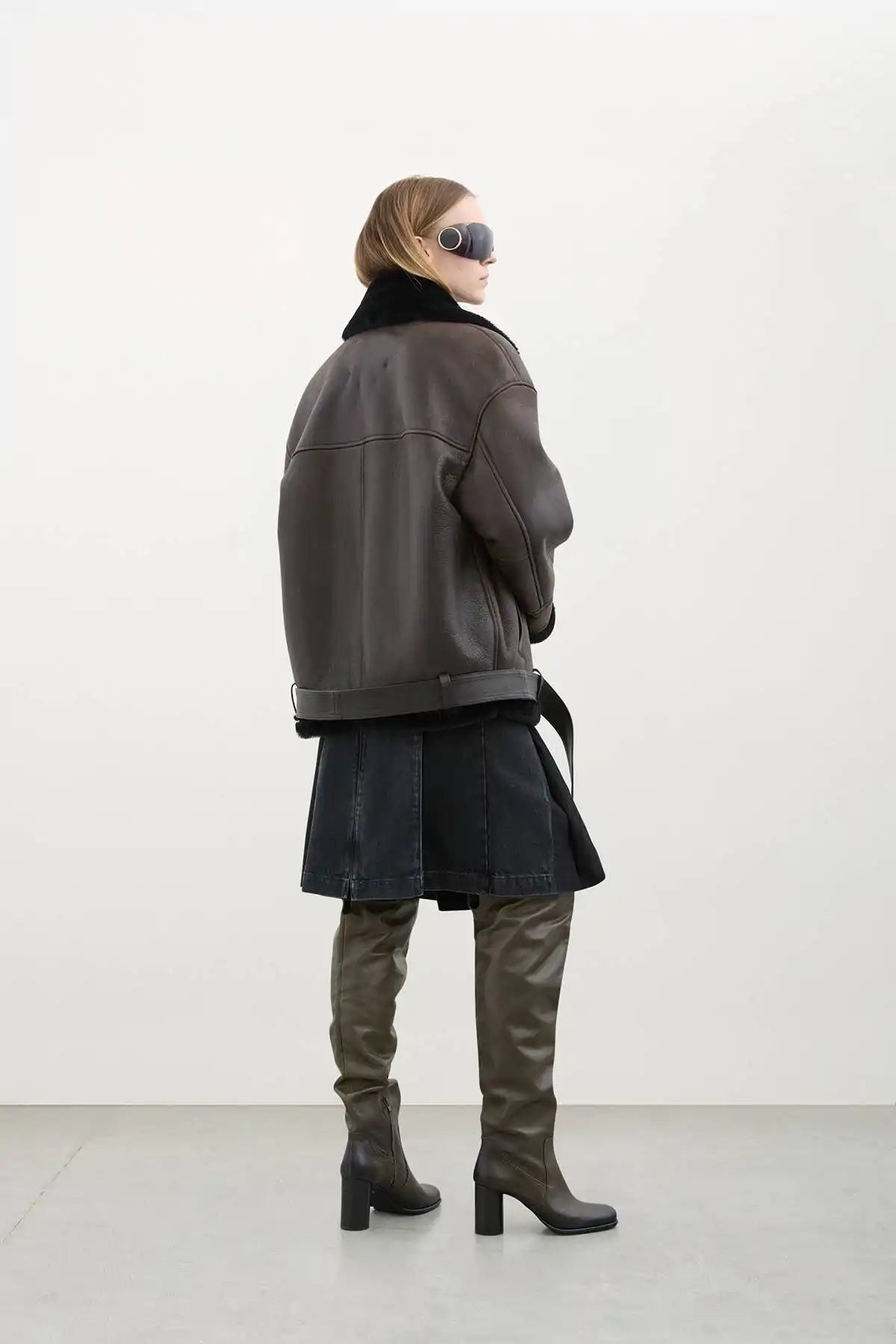 HALFBOY - AVIATOR SHEARLING JACKET