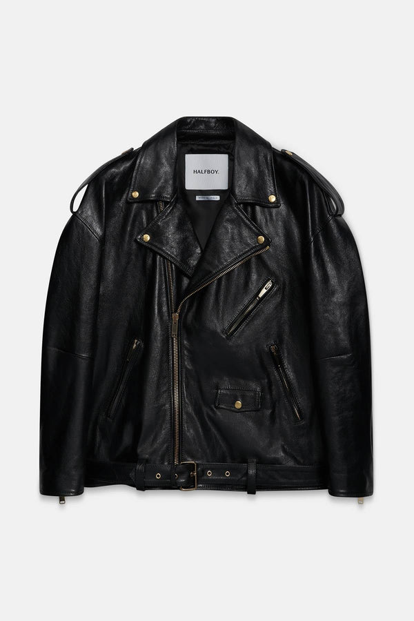 BIKER JACKET - HALFBOY - LEATHER BIKER