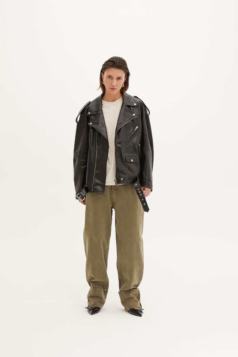 BIKER JACKET - HALFBOY - LEATHER BIKER