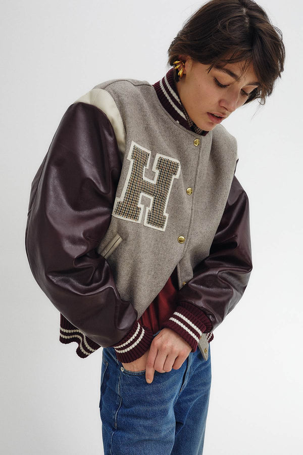 BOMBER VARSITY - HALFBOY - MONTONE