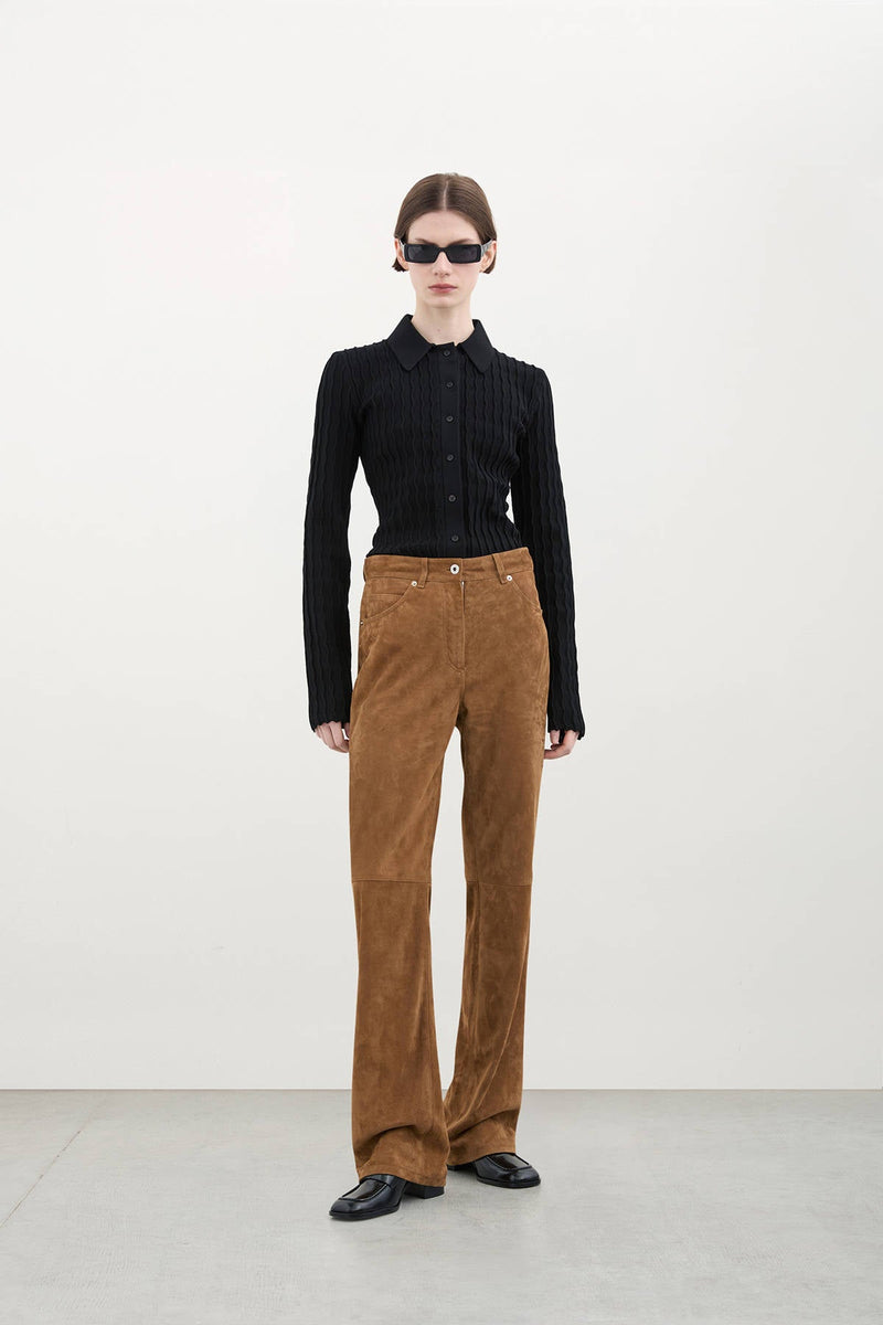 BOOTCUT PANTS - HALFBOY - LEATHER PANTS
