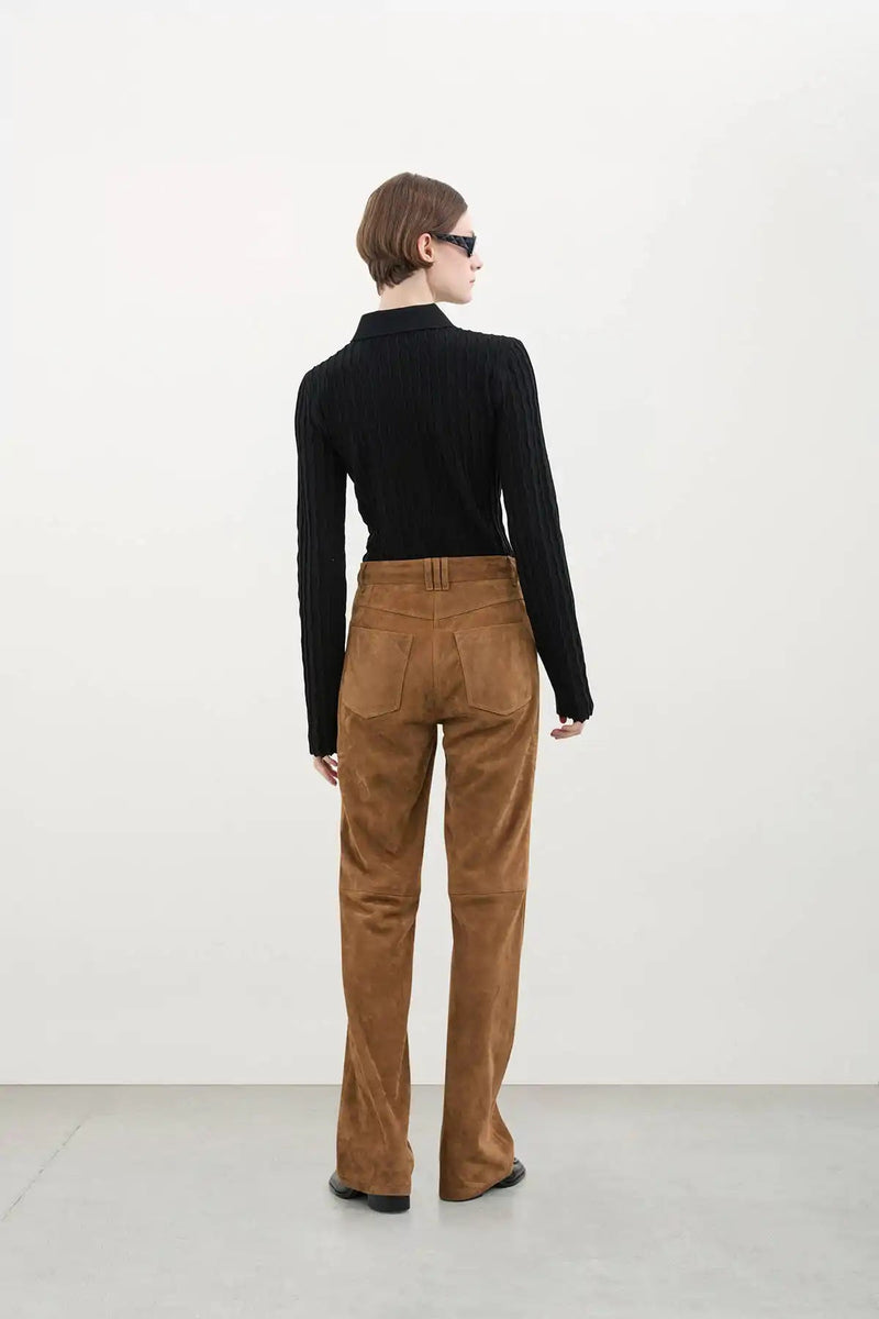BOOTCUT PANTS - HALFBOY - LEATHER PANTS