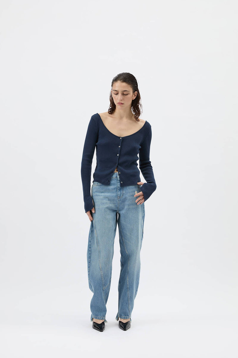 BOYFRIEND JEANS - HALFBOY - DENIM