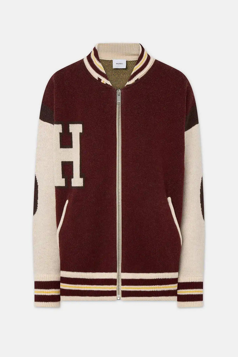 COLLEGE BOMBER - HALFBOY - KNIT CARDIGAN