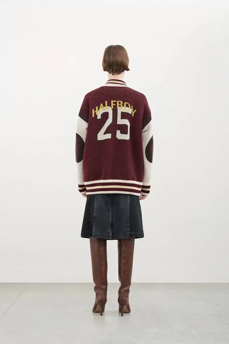 COLLEGE BOMBER - HALFBOY - KNIT CARDIGAN