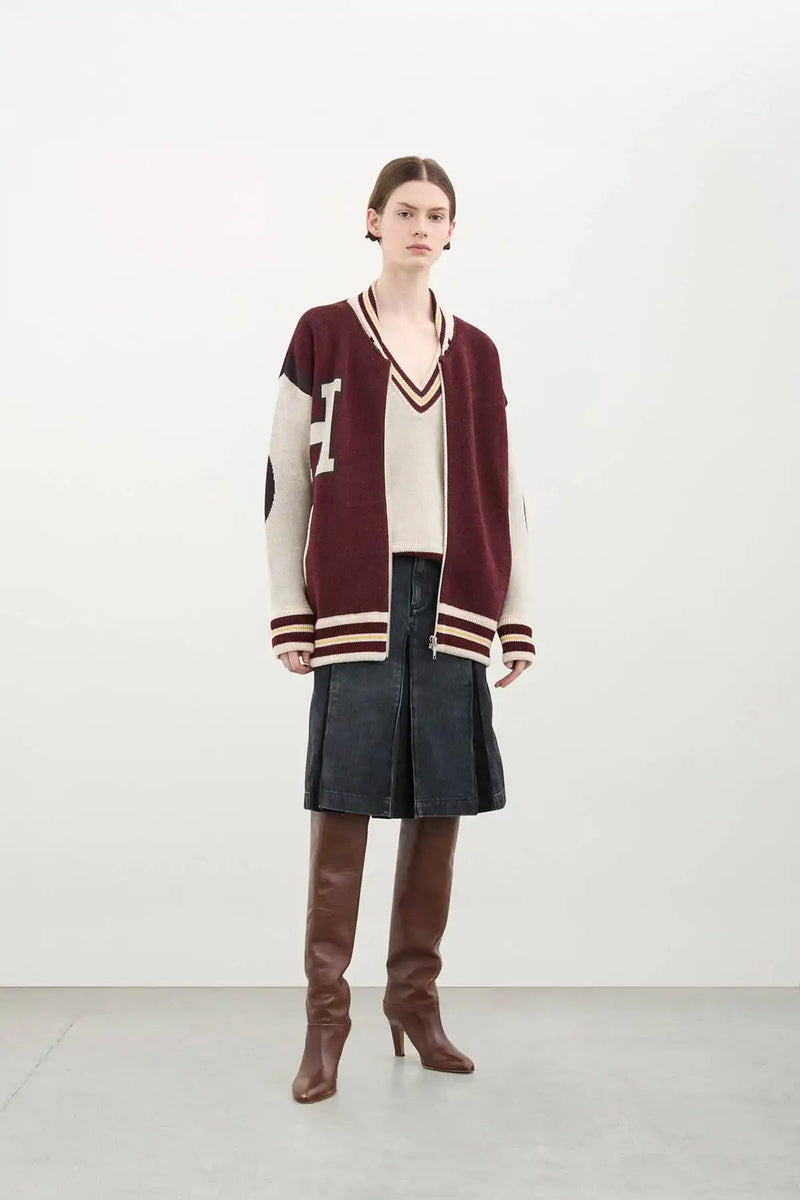 COLLEGE BOMBER - HALFBOY - KNIT CARDIGAN