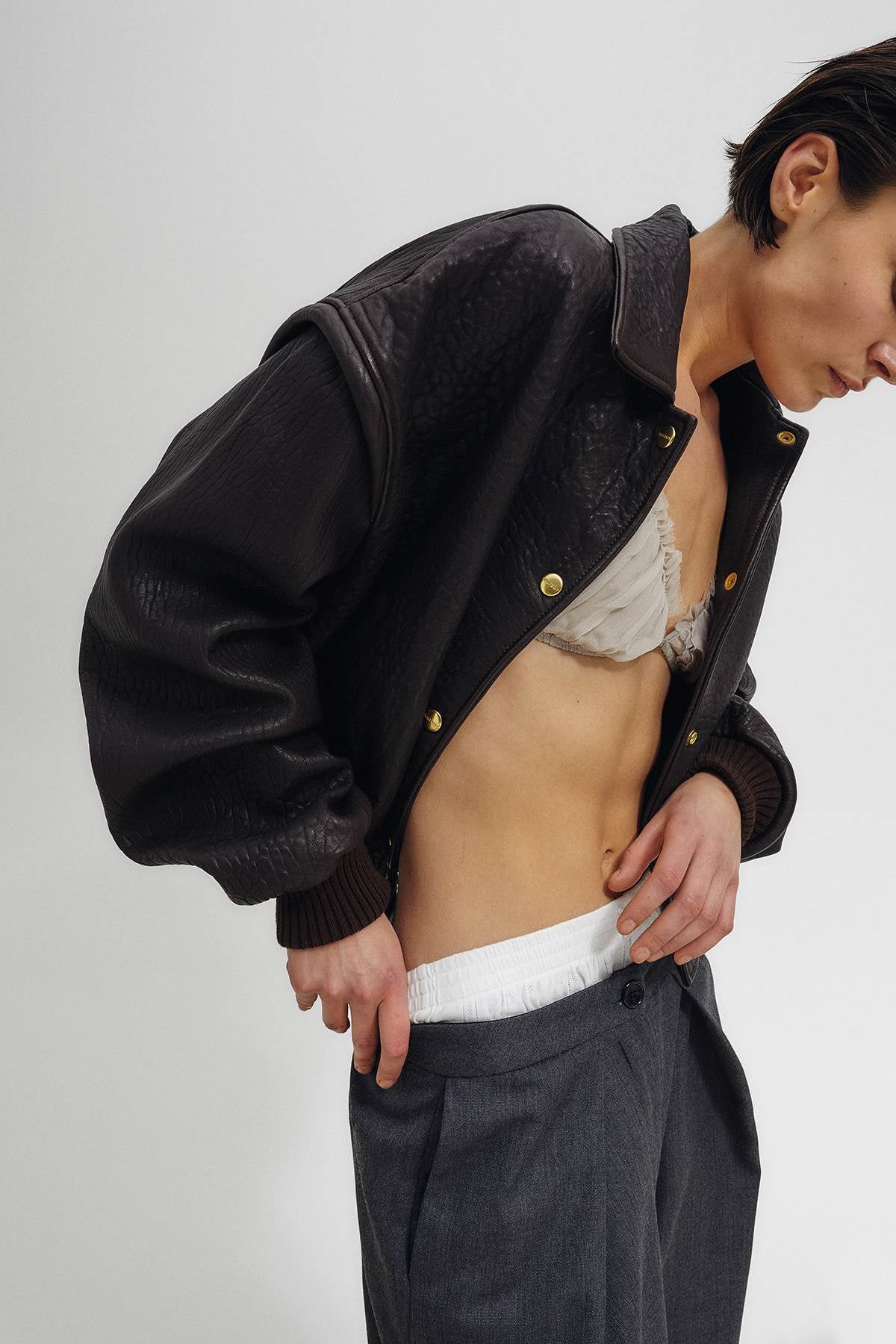 HALFBOY ボンバージャケット ブラウン SS25 NEW IN – HALFBOY