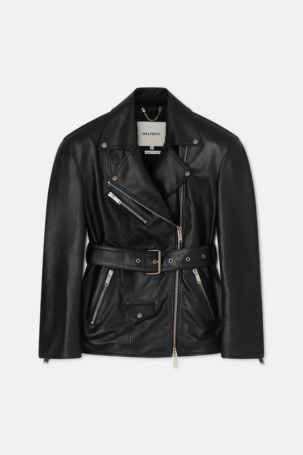 OVER BIKER WITH BELT - HALFBOY - LEATHER BIKER