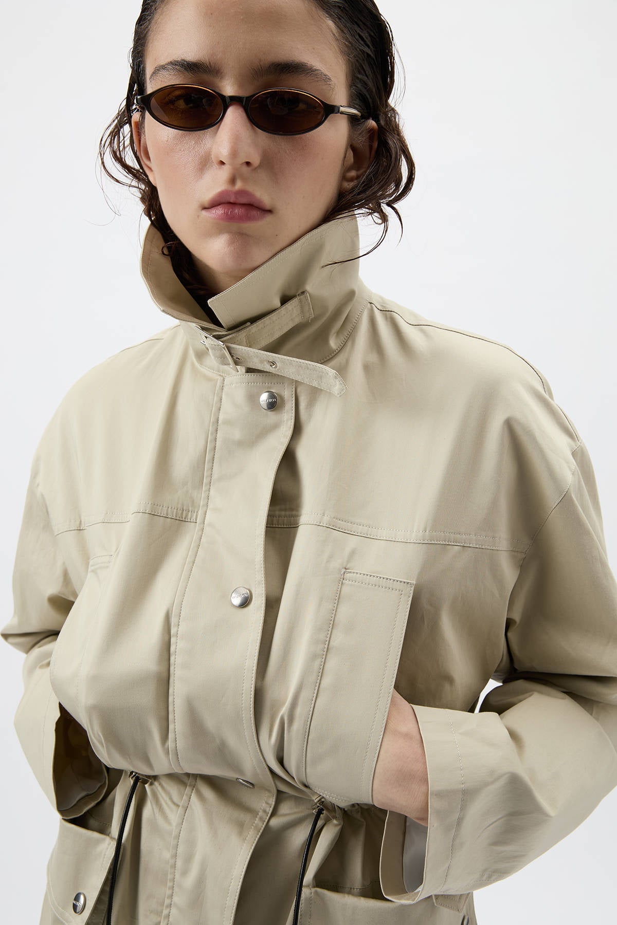 HALFBOY ショートレザージャケット ベージュ FW24/25 HSS241WLJK004079_999-1_650x.