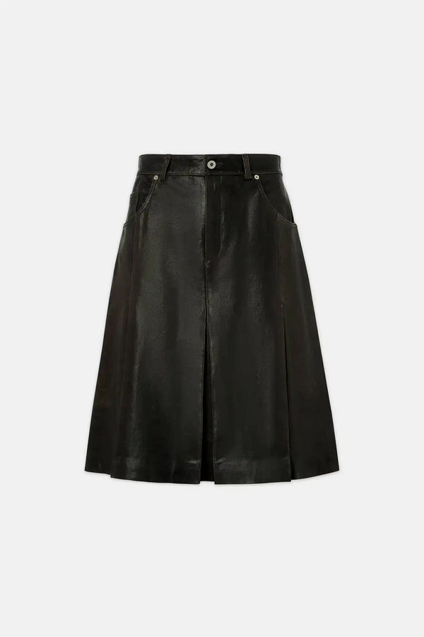 PLEAT SKIRT - HALFBOY - LEATHER SKIRT