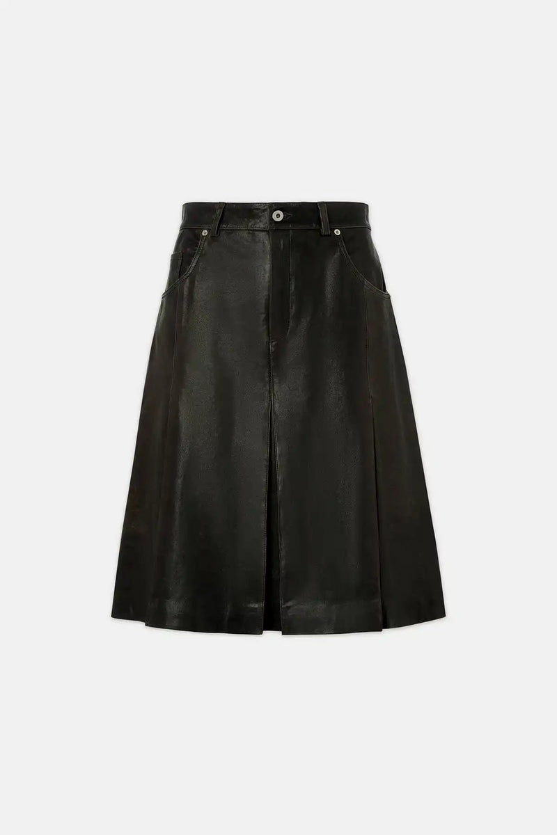 PLEAT SKIRT - HALFBOY - LEATHER SKIRT