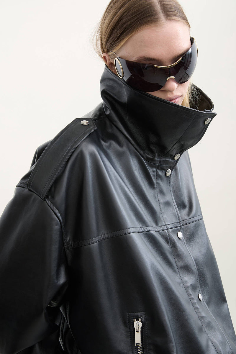 SMOOTH LEATHER BOMBER - HALFBOY - LEATHER BOMBER