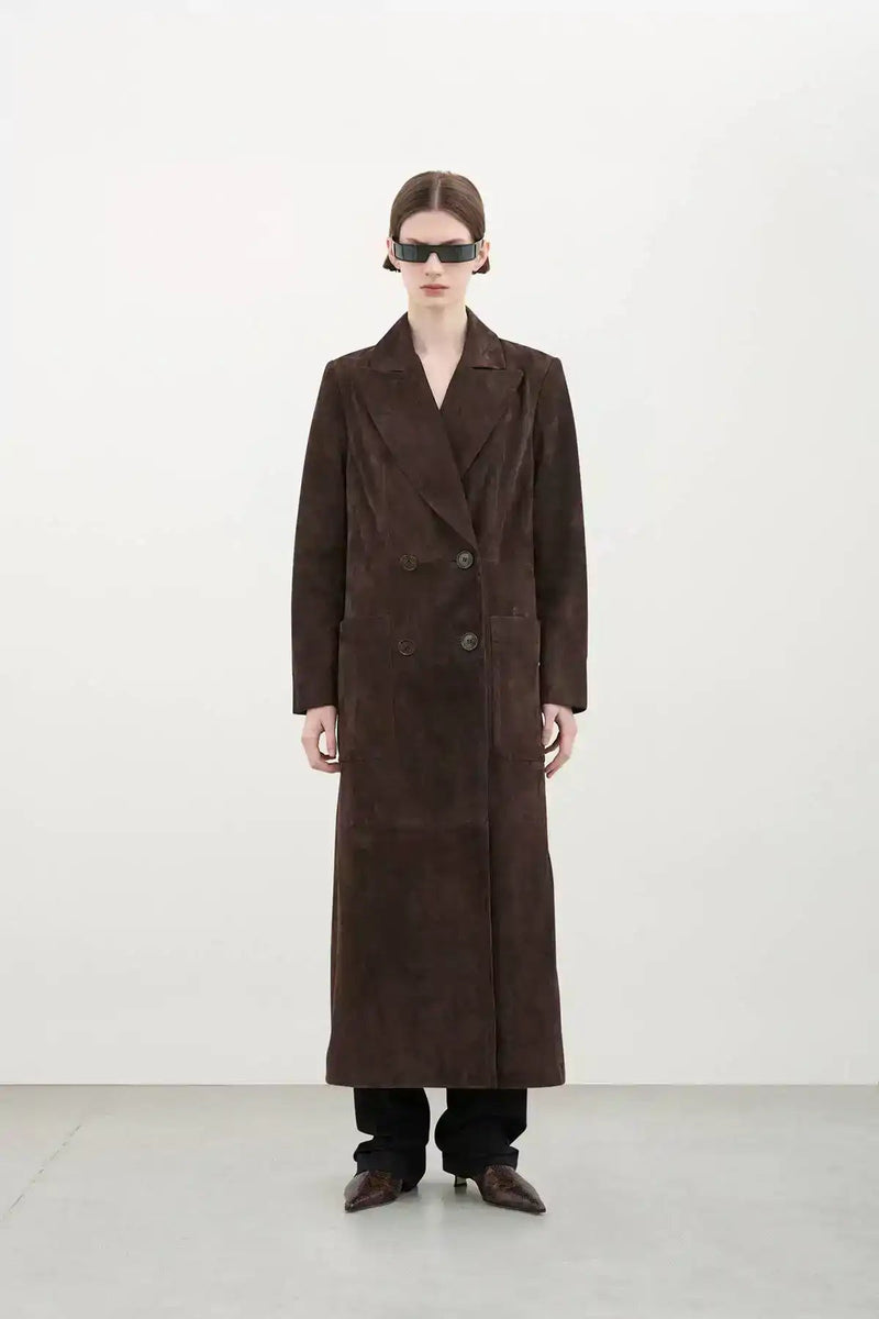 SUEDE COAT - HALFBOY - LEATHER CABAN