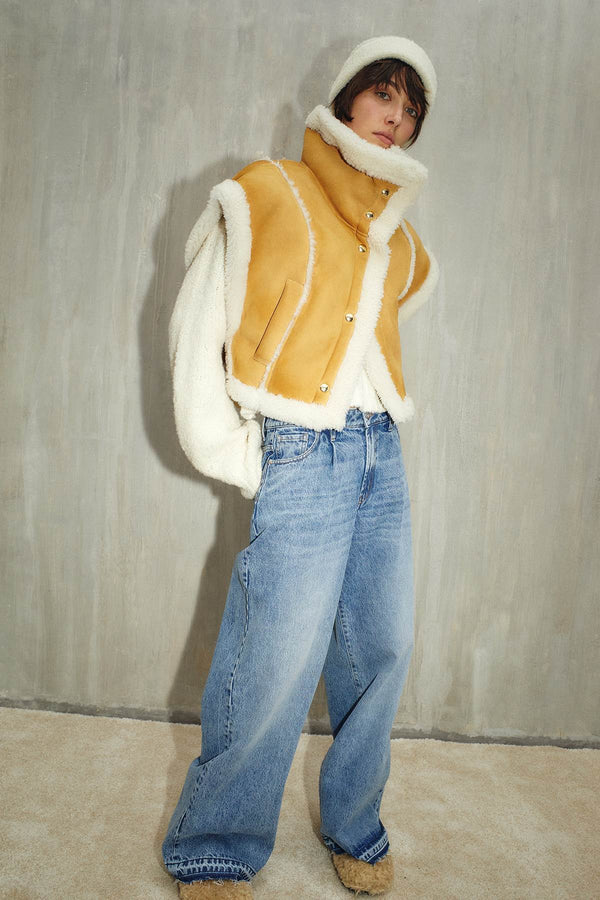 WIDE JEANS - HALFBOY - DENIM PANTS