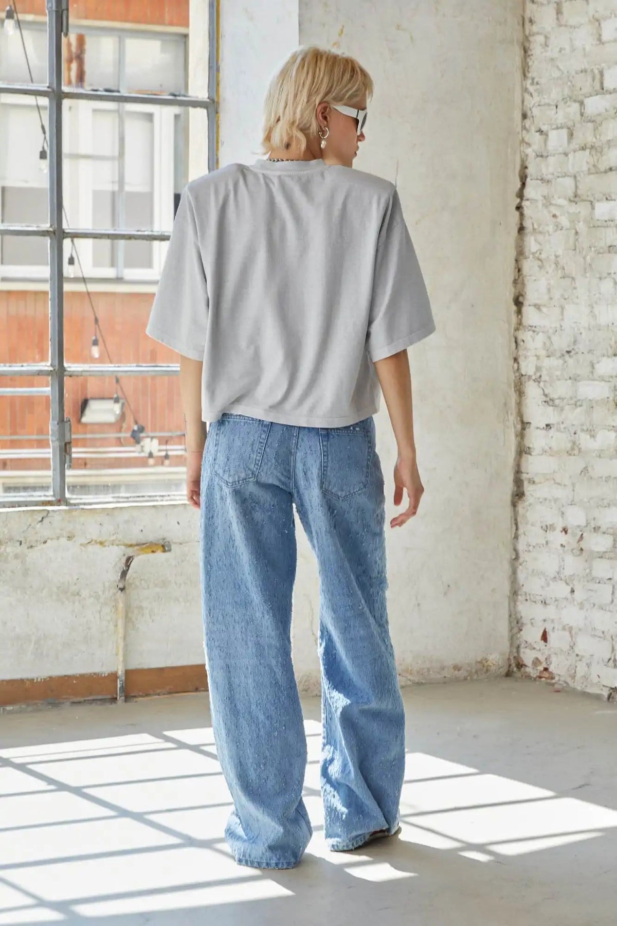 【COLOR iN ID】wide boy denim Wonder Nation Boys Vintage Straight Leg Denim Jeans, Sizes 4