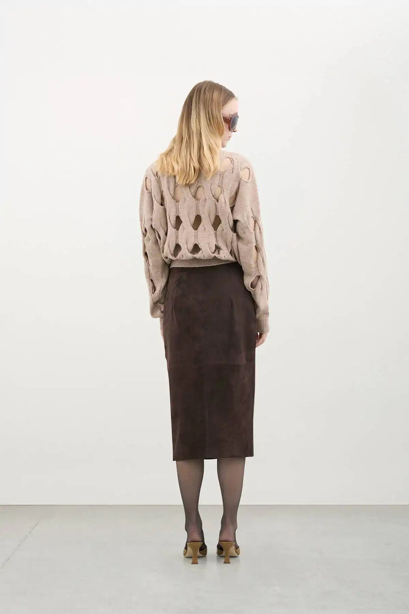 ZIP LONG SKIRT - HALFBOY - LEATHER SKIRT