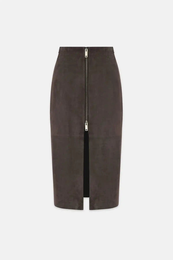 ZIP LONG SKIRT - HALFBOY - LEATHER SKIRT