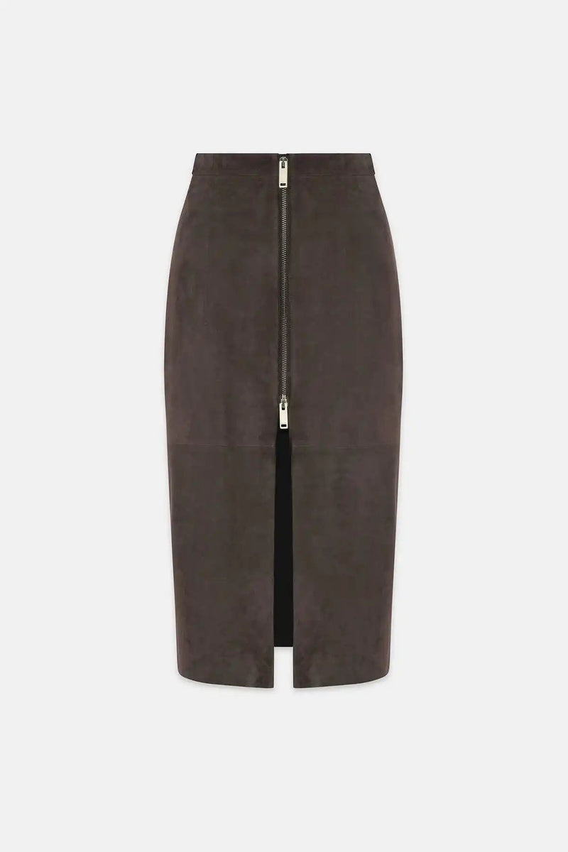 ZIP LONG SKIRT - HALFBOY - LEATHER SKIRT