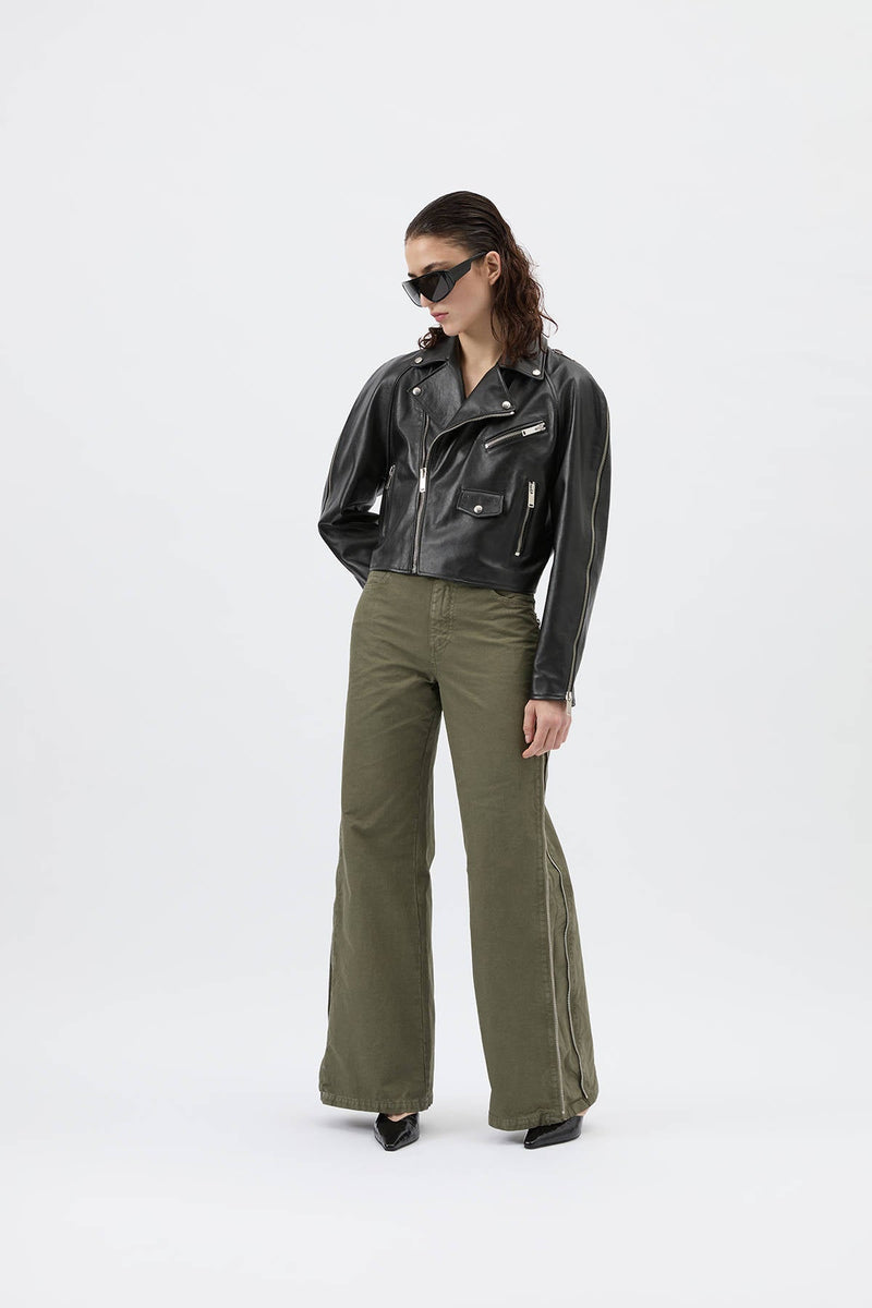 ZIPPED WIDE PANTS - HALFBOY - PANTS