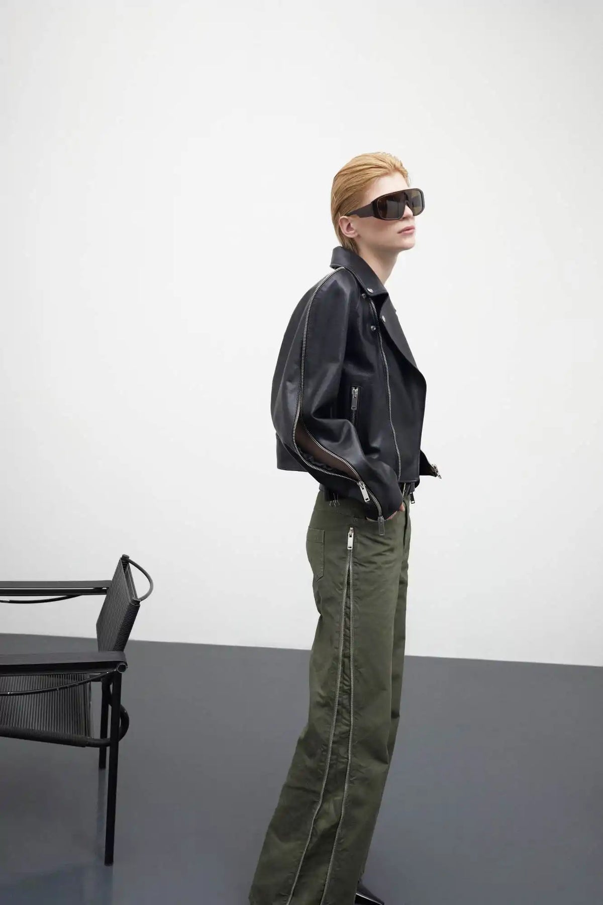 HALFBOY - ZIPPED WIDE PANTS