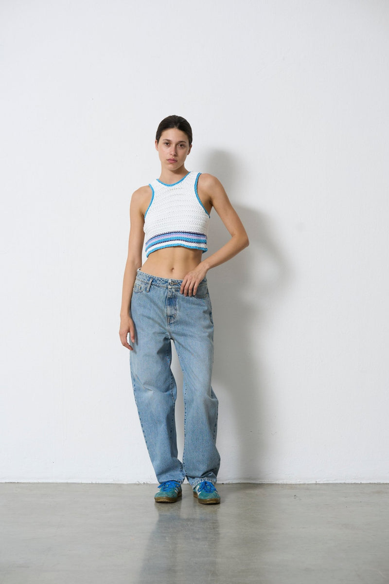 CROP CROCHET TOP - HALFBOY - Top