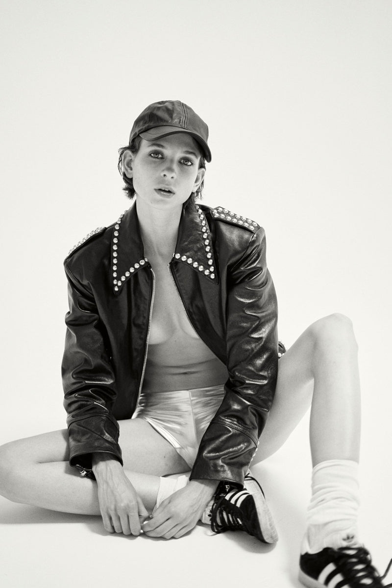 SHORT BIKER STUD - HALFBOY - jacket